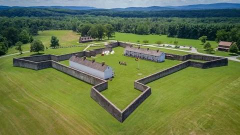Ariel view of Fort Frederick State Park, Maryland