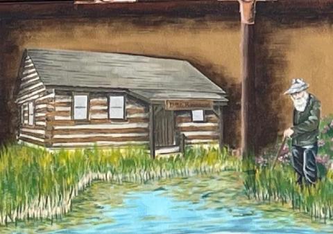 Painting of George Ditto's Cabin