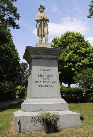 Sudbury War Memorial Statue and Marker