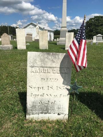 Gravestone of Pvt. Aaron Dean