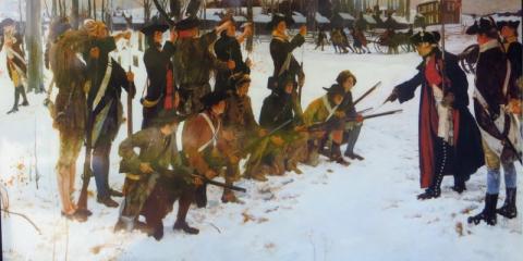 Washington and Contential Army Troops at Valley Forge