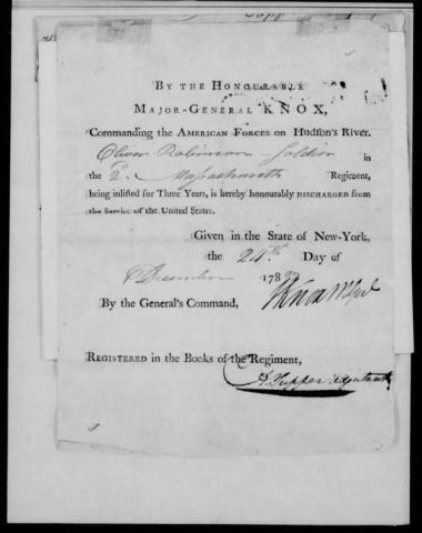 Robinson's Discharge Papers